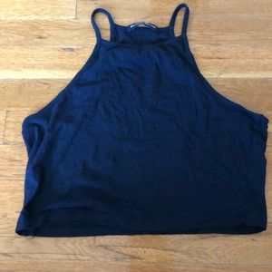 Navy blue crop top
